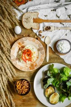 Breakfast in the village Stock Photos