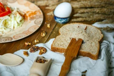 Breakfast in the village Stock Photos