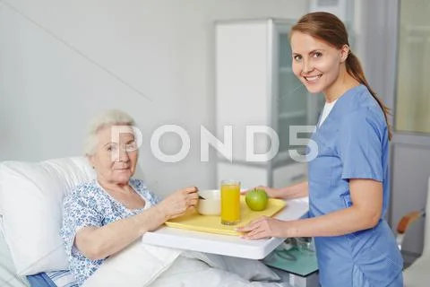Breakfast in ward Stock Photos