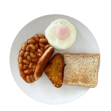 Breakfast on white background -1 Фото