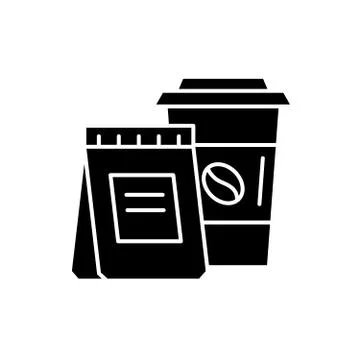 Breakfast with you black icon, vector sign on isolated background. Breakfast Stock Illustration