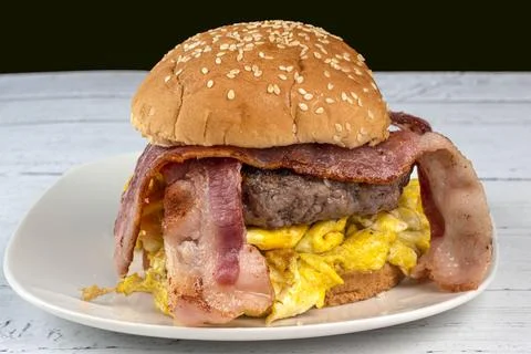 Breakfst burger Stock-Fotos