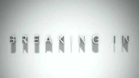 Breaking in 3D title animation with shadows on a white background Stock Footage 297266810