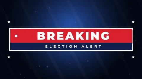 Breaking Alert Election Night Broadcast Stock Illustration