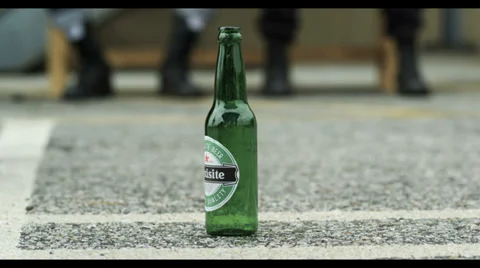 Breaking bottle Stock Footage 33936091