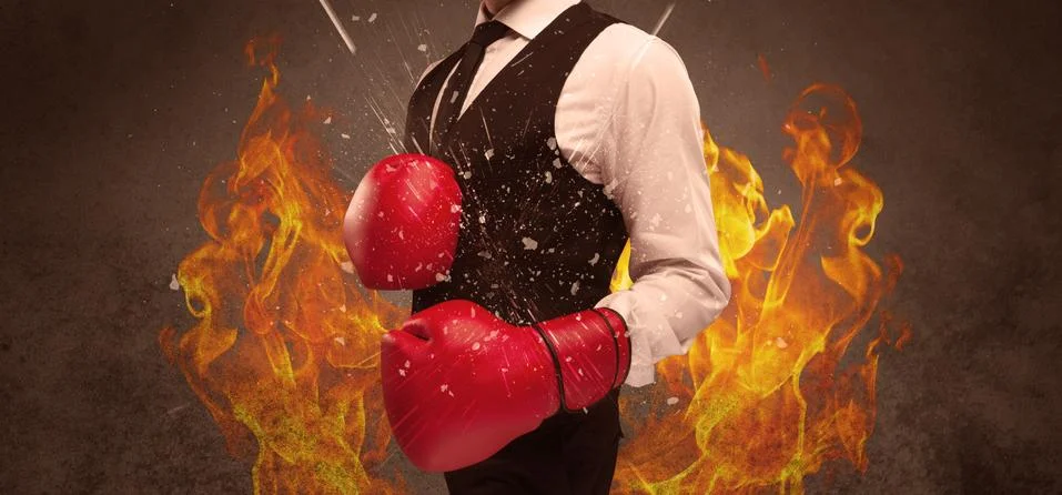 Breaking with boxing Stock Photos
