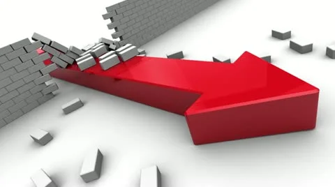 Breaking brick wall Stock Footage 21688784