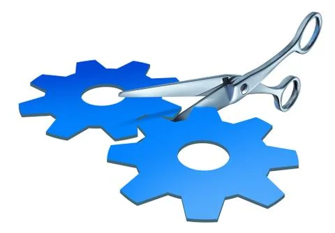 Breaking up a business Stock Illustration