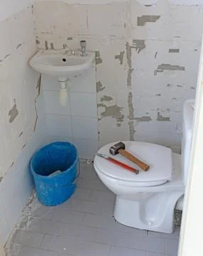 Breaking ceramic tiles Stock Photos