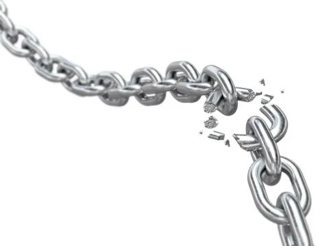 Breaking chain Stock Illustration