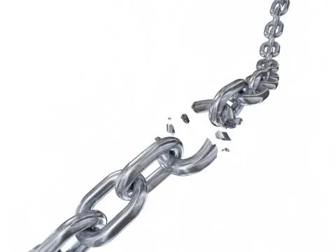 Breaking chain Stock Illustration