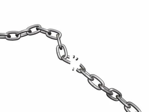 Breaking chain Stock Illustration