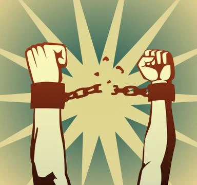 Breaking the chain 스톡 일러스트