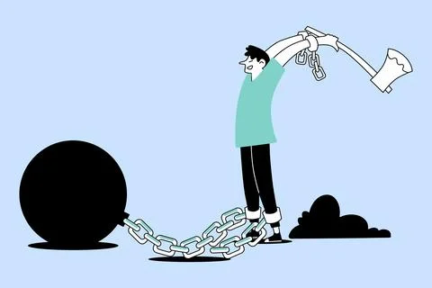 Breaking Chain Illustration Illustration