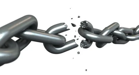 Breaking chains Stock Illustration