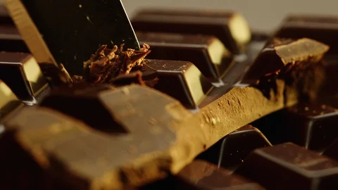 Breaking Chocolate Bar Stock Footage 121183713