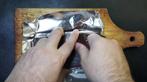 Breaking chocolate Stock Footage 97411292