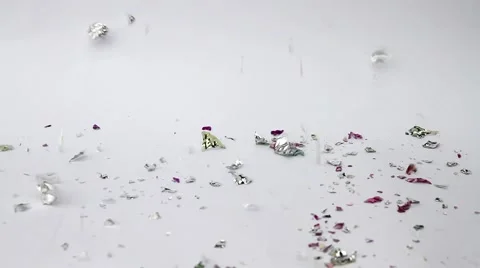 Breaking christmas decoration (slow motion) Stock Footage 44332707