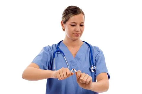 Breaking a Cigarette Stock Photos