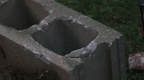 Breaking Cinder Block Vídeos de archivo 68853520