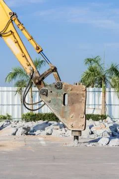 Breaking concrete road Stock Photos