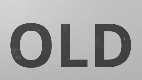 Breaking concrete wall with painted OLD word. Conceptual 3D animation Stock Footage 105954437