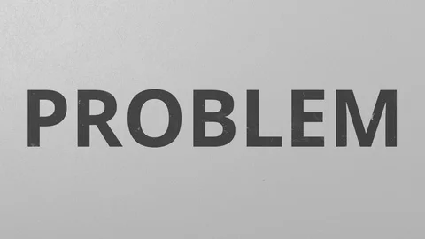 Breaking concrete wall with painted PROBLEM word. Conceptual 3D animation Stock Footage 105924673