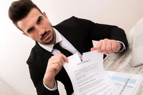 Breaking a Contract Stock Photos