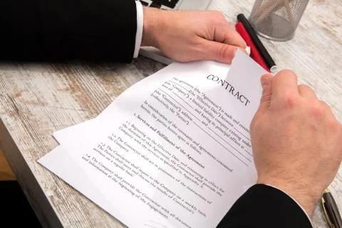 Breaking a Contract Stock Photos