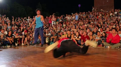 Breaking dance event outside Vídeo Stock 65251844