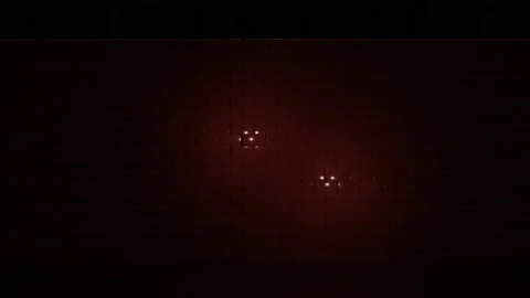 Breaking dark brick wall, concept of reconstruction. Design. Red lights behind Stock Footage 161482717