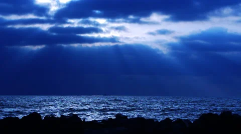 Breaking Dawn by the Sea Stock Footage 32582682