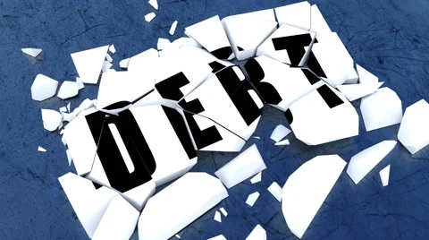 Breaking Debt Stock Footage 68567516