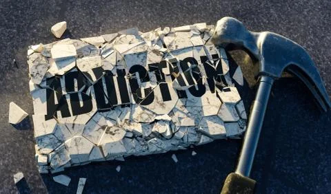 Breaking down addiction Stock Photos