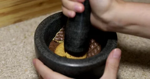 Breaking down chocolate coated biscuits Stock Footage 134424054