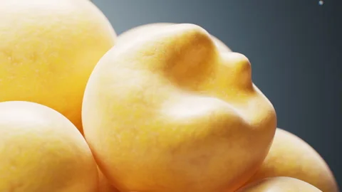 Breaking down of fat cells structure, 3d rendering. Video stock 316272685