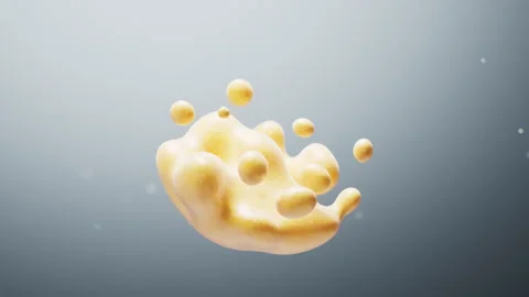 Breaking down of fat cells structure, 3d rendering. Video stock 316273439