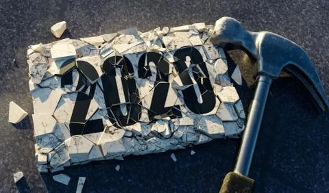 Breaking down the year 2020 Stock Photos