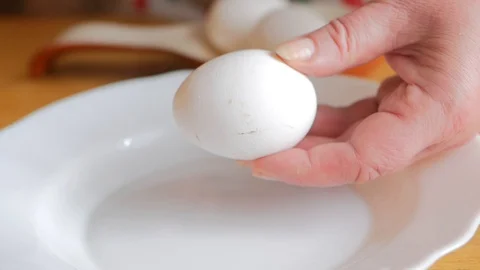 Breaking Egg For Cooking Stock Footage 88714031
