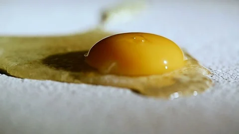 Breaking an egg in slow motion Stock Footage 73571853