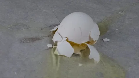 Breaking Egg Slow Motion Stock Footage 138410130