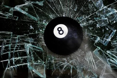 Breaking Eight Ball. Stock Photos