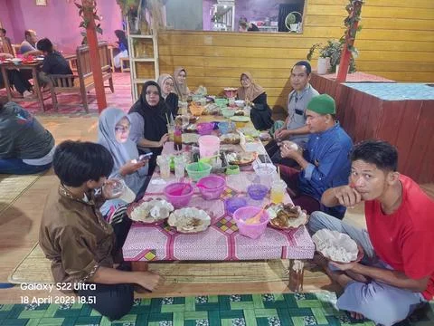 Breaking the fast together Stock Photos