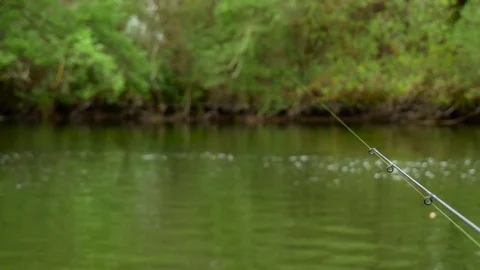 Breaking of fishing line Video stock 80423964