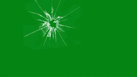Breaking glass motion graphics with green screen background Stock Footage 135016604
