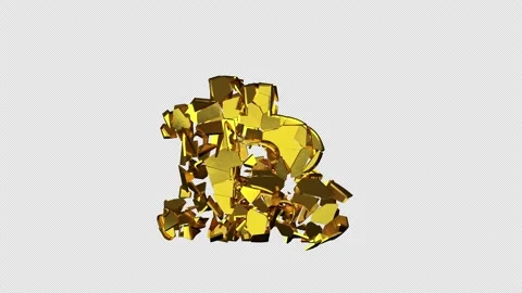 Breaking Golden Bitcoin Stock Footage 170251602