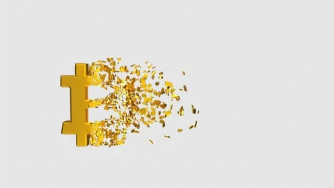 Breaking Golden Bitcoin Vídeos de archivo 170270860