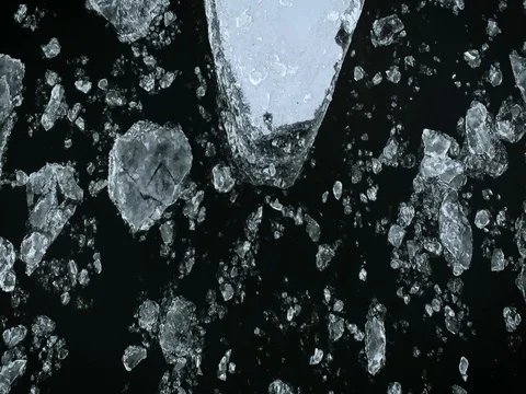 Breaking Of The Ice On The River Danube Stock Footage 71411586