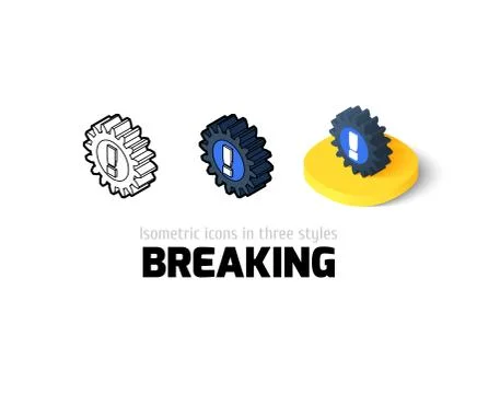 Breaking icon in different style Stock Illustration