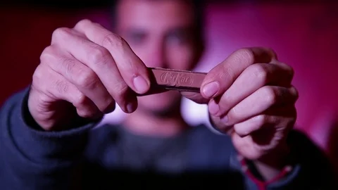 Breaking kitkat Stock Footage 77053733